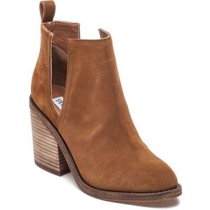 Steve Madden Cut Out Brown Suede Booties